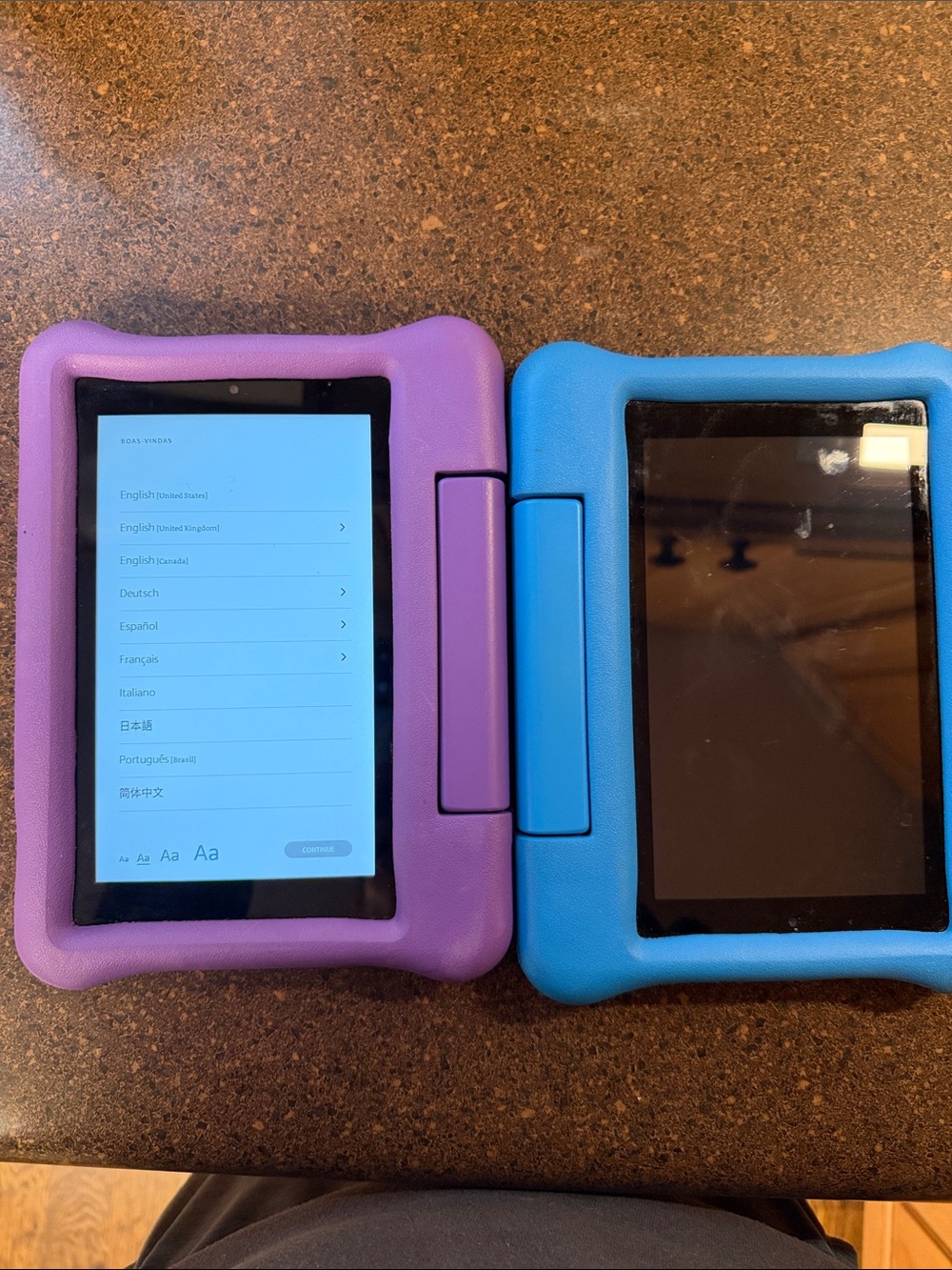 Kids Kindle Fire Tablet with Protective Case - Purple and Blue